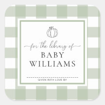  sage greenのギンガムパンプキン本のラベル