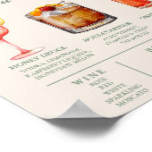 Sage Greenのシグニ結婚チャードリンクバーメニュー ポスター (角)