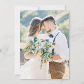 Sage Greenのビクトリアンフランスのフローラ結婚写真 サンキューカード (裏面)