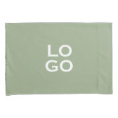 Sage Greenのビジネスカスタムロゴまたは会社ロゴ 枕カバー (正面右)