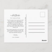 Sage Greenのミニマルモダン結婚写真ありがとう ポストカード (裏面)