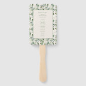  sage greenのユーカリの葉の結婚式 ハンドファン (裏面)