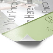 Sage Greenの写真結婚プリントと文字カスタム フォトプリント (角)