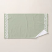 sage greenの抽象的な螺旋円 バスタオルセット (ハンドタオル)
