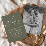 Sage Greenの結婚写真を予算に収めるエレガント チラシ<br><div class="desc">予算結婚Sage Greenの春や夏の写真やお祝いの招待状の結婚 – は、特別な結婚式の日ののためのエレガントとの色と美しいスクリプ結婚トのタイポグラフィを含む。</div>