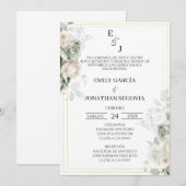 sage greenの結婚式招待状 招待状 (正面/裏面)