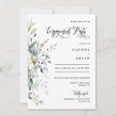 Sage Greenの離れ婚約パーティQRコード写真 招待状 (正面)