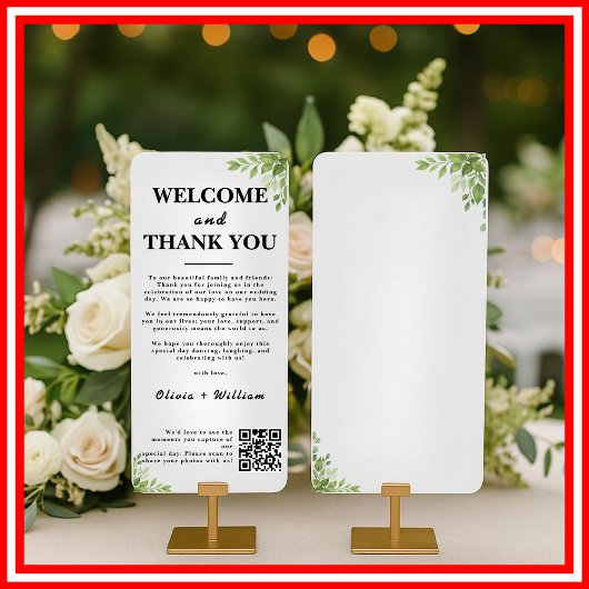 Sage Greenの離れQRコードカード サンキューカード