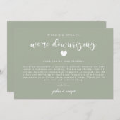 Sage Greenアップデートの結婚縮小 案内状 (正面/裏面)