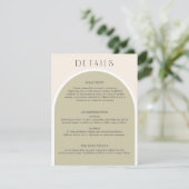Sage Greenアースタイリッシュチの結婚詳細情報 エンクロージャーカード (スタンド正面)