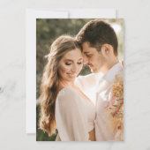 Sage Greenエレガントのモノグラ結婚ム写真 招待状 (裏面)