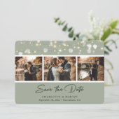 Sage Greenエレガントの結婚写真Save The Date セーブザデート (スタンド正面)