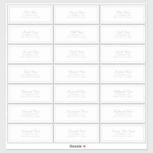 Sage Greenエレガントスクリプクラシックトのゲストアドレス シール