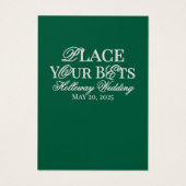 Sage Greenエレガント Editableの結婚プロップベットカード (裏面)