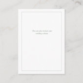 Sage Greenエレガント Kwrithの結婚詳細 エンクロージャーカード (裏面)