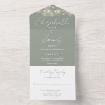 Sage Greenエレガント Script String Lights結婚's