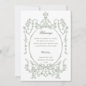 Sage Greenクラシックヴィンテージフレーム写真 シーズンカード (正面)