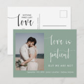 Sage Greenスクリプトミニマルモダン写真のエロペメント ポストカード (正面/裏面)