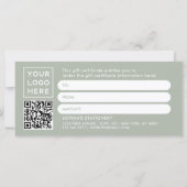 Sage Greenスクリプモダント | ギフト券 (裏面)