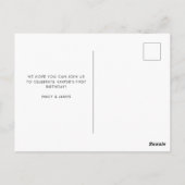 Sage Greenパーティー(マイクリブ1歳の誕生日パーティーの請求書) ポストカード (裏面)