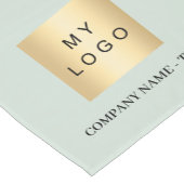 Sage Greenビジネスロゴ文字 ショートテーブルランナー (コーナー)