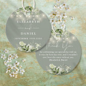 Sage Greenフローラストリングライトサンキューズ結婚ーズ フェイバータグ