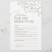 Sage Greenフローラ結婚のアドバイス&ウィッシュズカード (正面)