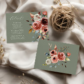 Sage Greenフローラ結婚の詳細エンクロージャカード エンクロージャーカード