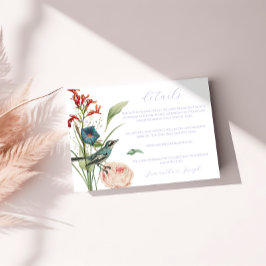 Sage Greenフローラ結婚の詳細カード エンクロージャーカード