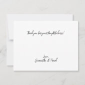 Sage Greenミニマリストありがとう サンキューカード (裏面)