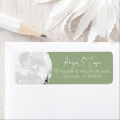 Sage Greenモダンの写結婚真差出人住所 ラベル (インサイチュ)
