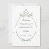 Sage Greenモダンクラシックフレーム写真 シーズンカード (正面)