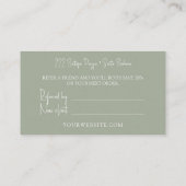 Sage Greenモダンフレンド・カードを参照 紹介カード (裏面)