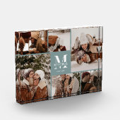 Sage Greenモダン Familyフォトコラージュ記念ファイル フォトブロック (左)