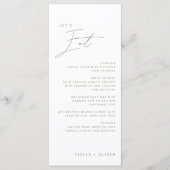 Sage Greenモダン Writhesh結婚's メニュー (正面)