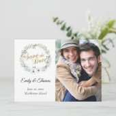 Sage Greenリース写真Save the Date (スタンド正面)