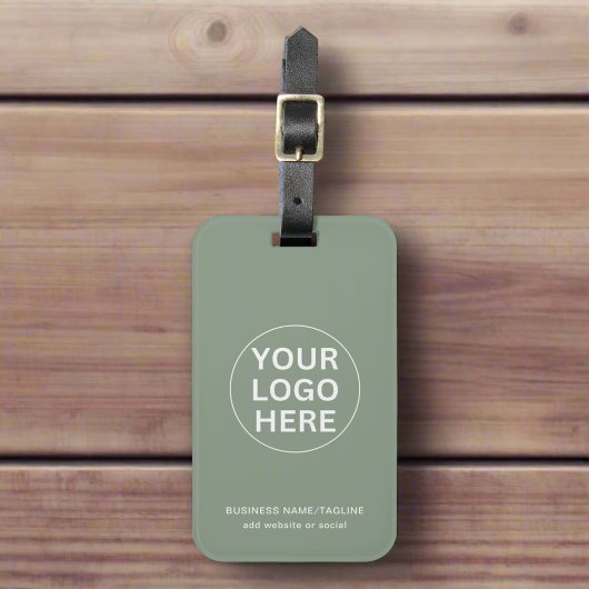 Sage Greenロゴ&文字Lブランドビジネス旅行 ラゲッジタグ