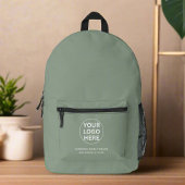 Sage Greenロゴ&文字Lプロモーションビジネス プリントバックパック