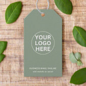 Sage Greenロゴlビジネス企業のブランド ギフトタグ