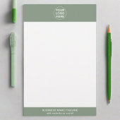Sage Greenロゴlプロモブランド企業の 便箋