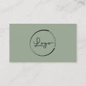 sage greenロゴQRコードの会計士名刺 名刺 (裏面)