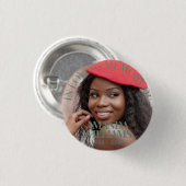 Sage Green写真パーソナライズされたメモリアル 缶バッジ (正面&裏面)