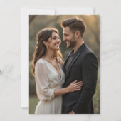 Sage Green写真フローラビクトリアンフランスの結婚の 招待状 (裏面)