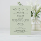 Sage Green座標結婚の詳細 エンクロージャーカード (スタンド正面)