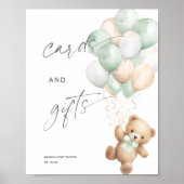 Sage Green心待ち、カードモダンとギフト ポスター (正面)