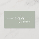 Sage Green手書きモダンスクリプト 紹介カード (正面)