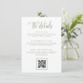 Sage Green手書き書結婚道の詳細 エンクロージャーカード (スタンド正面)