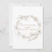 Sage Green書道結婚の結婚S 招待状 (裏面)