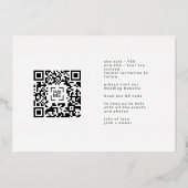 Sage Green白縁ど救金ゴールド 箔招待状 (裏面)