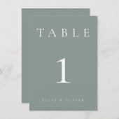 Sage Green結婚の/イベントテーブル番号 (正面/裏面)